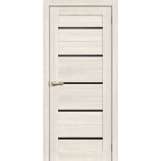 L26 Полотно дверное 900х2000 бьянко ЧЕРНОЕ СТЕКЛО