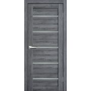 L26 Полотно дверное 600х2000 дуб стоунвуд МАТОВОЕ СТЕКЛО