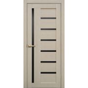 L17 Полотно дверное 900х2000 ясень ЧЕРНОЕ СТЕКЛО