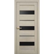 L20 Полотно дверное 700х2000 ясень ЧЕРНОЕ СТЕКЛО