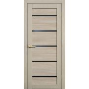 L26 Полотно дверное 600х2000 ясень ЧЕРНОЕ СТЕКЛО