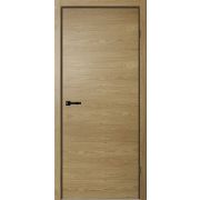 N01 Полотно дверное 900х2000 ПВХ дуб европейский (черная алюм.кромка с 4-х сторон, магнитная защелка)