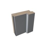 Деталь короба 42 ТЕЛЕСКОП с уплотнителем 32х74х2050 (3) Эмалит графит