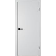 N01 Полотно дверное 800х2000 эмалит серебристый (черная алюм.кромка с 4-х сторон, магнитная защелка)