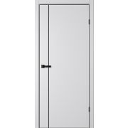 FN33 Полотно дверное 600х2000 Эмалит серебристый ДА (+Отв.планка)