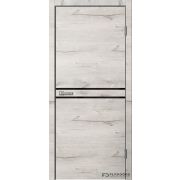 LF03 Полотно дверное 600х2000 ПВХ дуб арктик ЧЕРНЫЙ ПЛАСТИК (черная ПВХ кромка с 4х сторон)