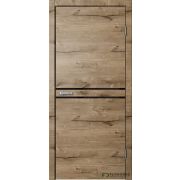 LF03 Полотно дверное 600х2000 ПВХ дуб пацифик ЧЕРНЫЙ ПЛАСТИК (черная ПВХ кромка с 4х сторон)