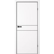 TR03 Полотно дверное глухое 900х2000 GVI арктик (черный молдинг и алюм.кромка с 4-х сторон, магнитная защелка)