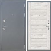 Дверь металлическая Аркан 206 (Букле Графит Ривьера Айс/Белое стекло 960*2050 Правая)