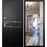 Дверь металлическая АНТАРЕС букле черный Магнум штукатурка светлая (870) правая