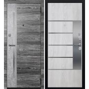 Дверь металлическая ЛИРА букле серый Имидж ясень ривьера (870) правая