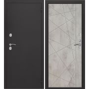 Дверь металлическая ХЬЮСТОН (Термо) букле темно серый бетон светлый (970) левая