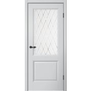 Дверное полотно Mone 93 ОСТЕКЛЕННОЕ Эмалит серебристый 2000х800