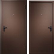 Блок дверной стальной Меги Строй 50 Мет/Мет, медный антик, внутр. панель метал. лист металл, фурн. хром, 850х2050 правое