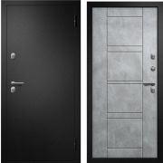 Блок дверной стальной Термо Профи, серебро на черном, внутр. панель бетон серый фрезер №138 , фурн. хром, 960х2050 левое