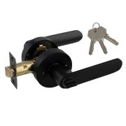 Ручка с защелкой-кноб ARSENAL 802 BLACK ET черн. (ключ/фиксатор)