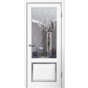E03 Полотно дверное 900х2000 Эмалит белый ЗЕРКАЛО