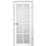 C05 Полотно дверное остекленное 800х2000 Эмалит белый МАТОВОЕ СТЕКЛО