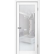 C07 Полотно дверное остекленное 700х2000 Эмалит белый ЗЕРКАЛО