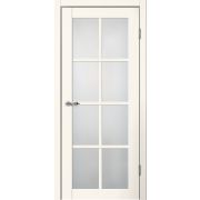 C05 Полотно дверное остекленное 600х2000 Эмалит ваниль МАТОВОЕ СТЕКЛО