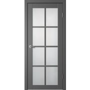 C05 Полотно дверное остекленное 600х2000 Эмалит графит МАТОВОЕ СТЕКЛО
