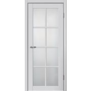 C05 Полотно дверное остекленное 900х2000 Эмалит серебристый МАТОВОЕ СТЕКЛО