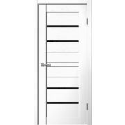 ST02 Полотно дверное 900х2000 ПВХ Snow soft Lacobel ЧЕРНОЕ