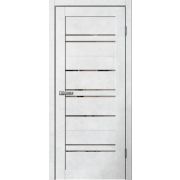 B02 Полотно дверное 800х2000 ПВХ бетон светлый ЗЕРКАЛО