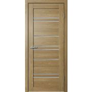 B02 Полотно дверное 800х2000 ПВХ дуб европейский МАТОВОЕ СТЕКЛО