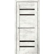 B03 Полотно дверное 600х2000 ПВХ ель альпийская ЧЕРНОЕ СТЕКЛО