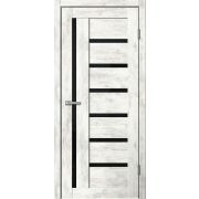 B04 Полотно дверное 800х2000 ПВХ ель альпийская ЧЕРНОЕ СТЕКЛО