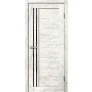 B05 Полотно дверное 700х2000 ПВХ ель альпийская ЧЕРНОЕ СТЕКЛО