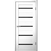 206 Полотно дверное 600х2000 ПВХ макиато NEW ЧЕРНОЕ СТЕКЛО